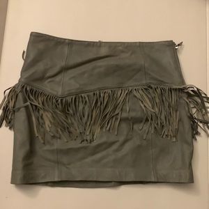 dolce vita vintage lamb leather mini skirt